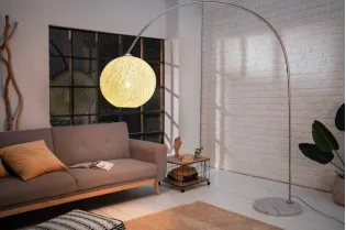 LAMPADAIRE ARC DESIGN COCOON COLORIS BLANC 205cm