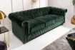 Canapé Chic Chesterfield Design en Velours Vert 3 Places