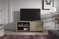 Meuble TV moderne à 2 portes coloris bois