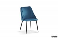 Lot de 2 Chaises de salle à manger design, coloris bleu