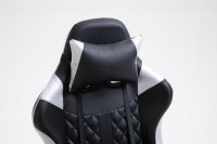 Chaise de jeu - bureau 'Taylor' Argent/noir avec LED