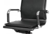 Chaise de bureau moderne style roulant en simili cuir coloris noir