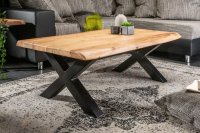 Table basse acacia 110cm coloris naturel en bois massif