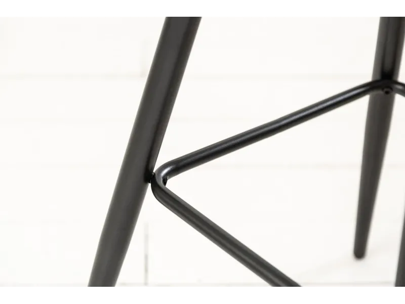 Lot de 2 tabourets de bar en microfibre coloris marron