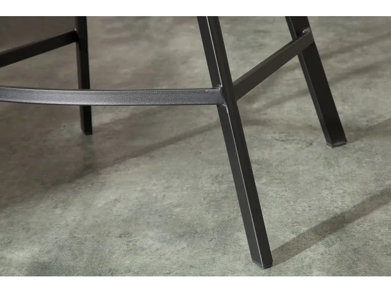 Tabouret de bar 100cm coloris marron antique avec accoudoirs