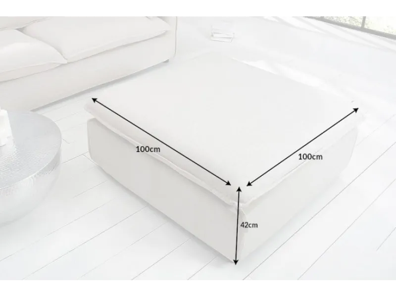 Tabouret moderne en lin coloris naturel