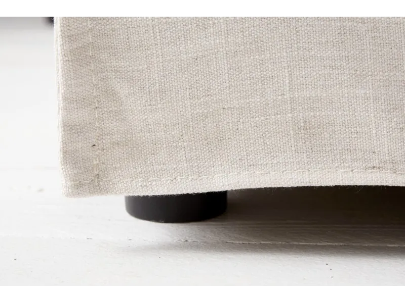 Grand canapé 3 places 215cm housse amovible en lin naturel