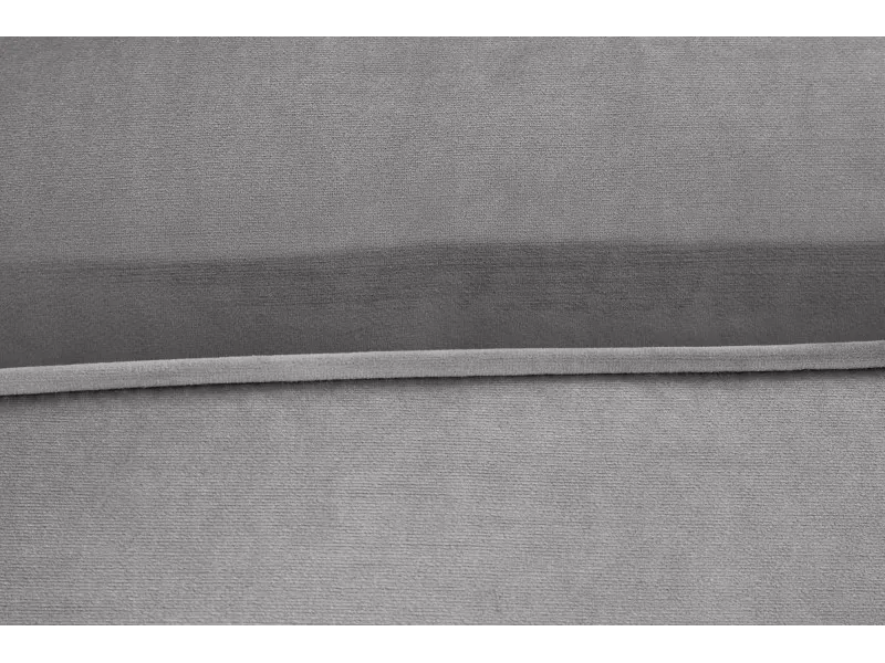 Canapé d'angle en velours coloris gris 260cm (MONTABLE À GAUCHE + À DROITE)