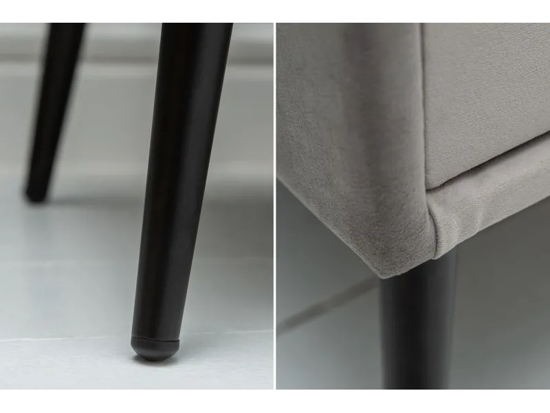 Table de chevet design de 45cm avec tiroir gris clair