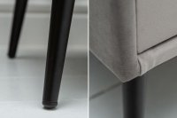 Table de chevet design de 45cm avec tiroir gris clair