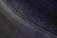 Tabouret de style baroque de 55 cm en velours coloris noir et argenté