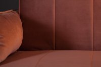 Canapé-lit 215 cm en velours coloris vieux rose doré