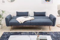 Canapé-lit contemporain en tissu coloris bleu