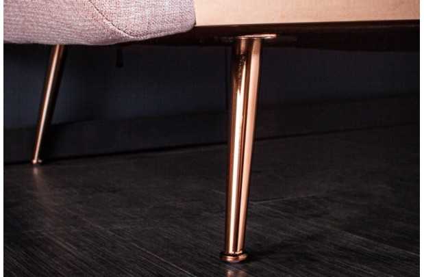 Canapé-lit contemporain en tissu coloris rose