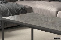 Table basse 120 cm 'Madeira' coloris Parquet gris