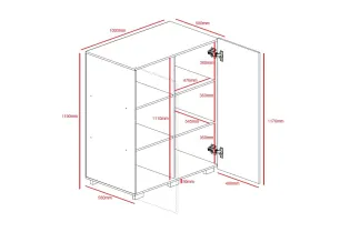 Armoire classique à 2 portes ouvrantes coloris blanc 2