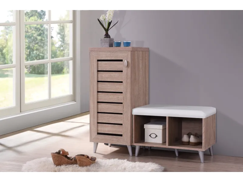 ARMOIRE 1 PORTE COLORIS chêne naturel