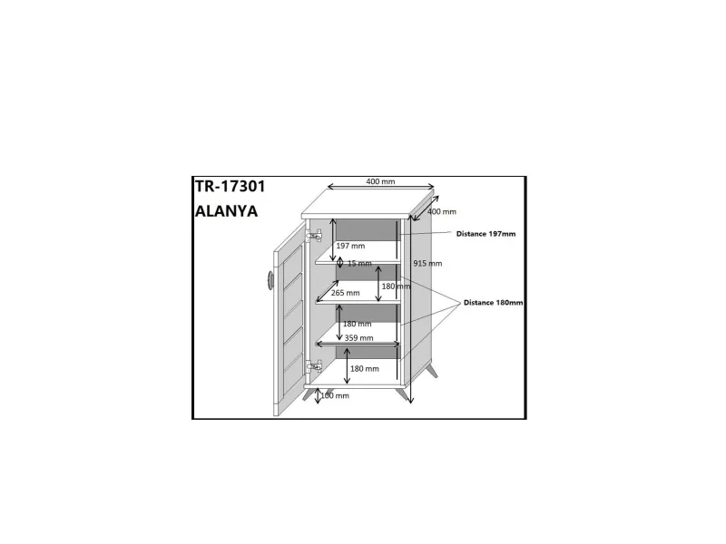 ARMOIRE 1 PORTE COLORIS chêne naturel