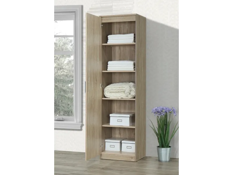 ARMOIRE 1 PORTE coloris chêne naturel