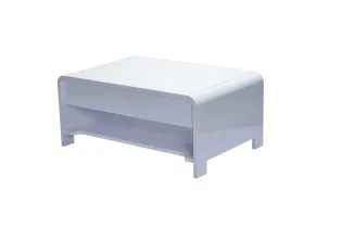 Table basse 90cm - Plateau relevable - Coloris blanc 2