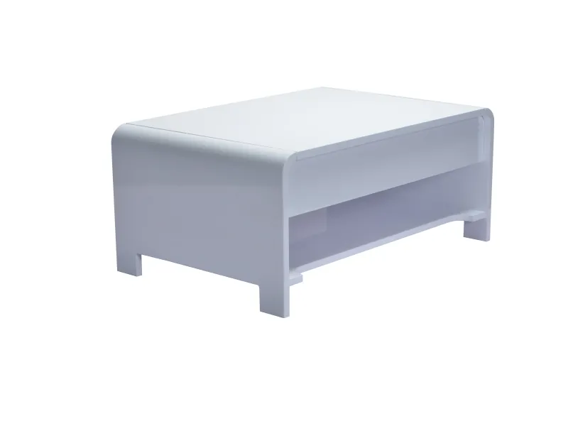 Table basse 90cm - Plateau relevable - Coloris blanc