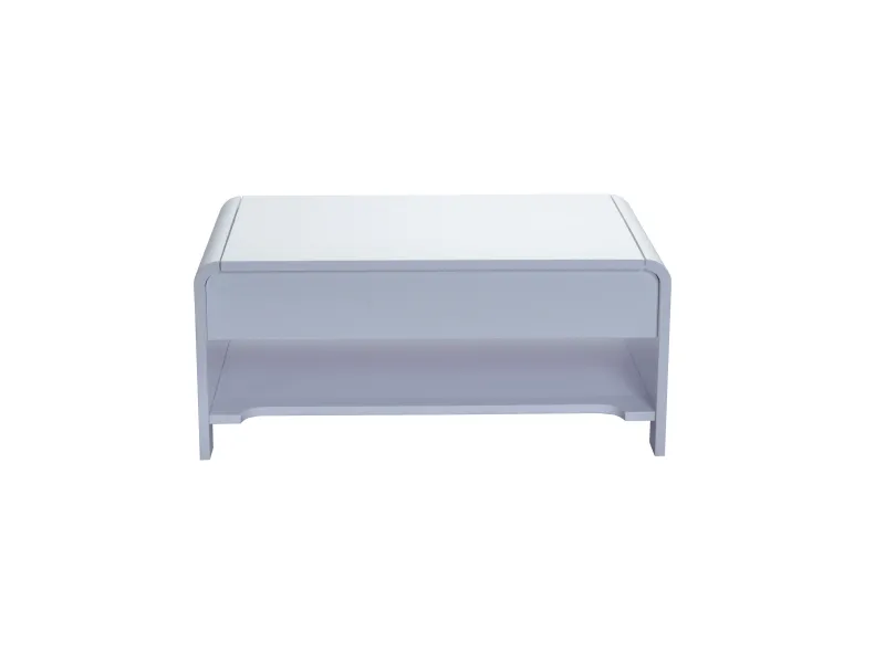 Table basse 90cm - Plateau relevable - Coloris blanc