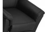 Fauteuil relax relveur moderne en simili cuir coloris noir