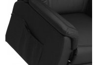 Fauteuil relax relveur moderne en simili cuir coloris noir