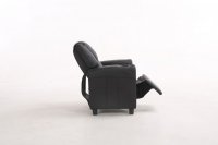 Mini Fauteuil relax relevable revêtu en simili cuir noir
