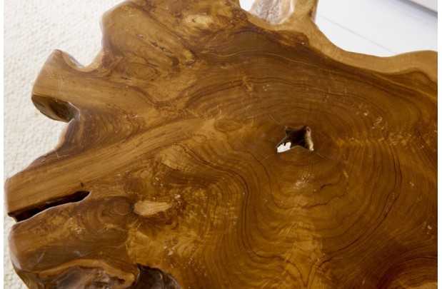 Table basse 55cm design tronc d'arbre coloris naturel