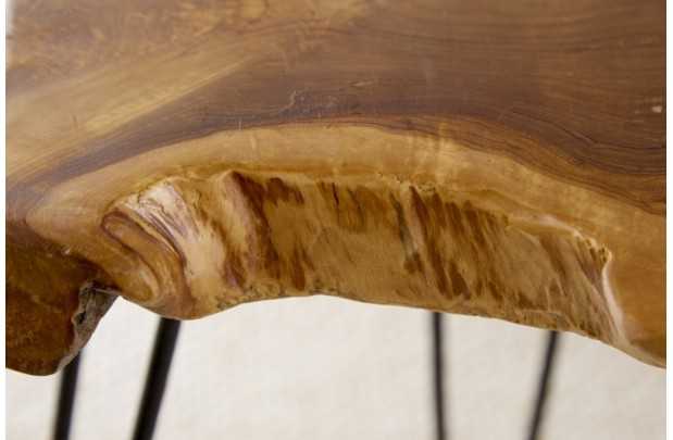 Table basse 55cm design tronc d'arbre coloris naturel