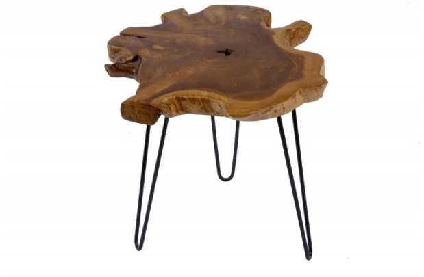 Table basse 55cm design tronc d'arbre coloris naturel