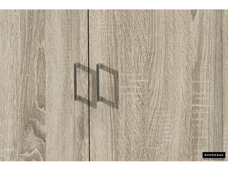 ARMOIRE 2 PORTES avec penderie coloris chêne naturel