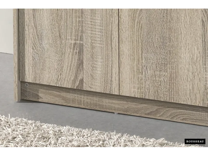 ARMOIRE 2 PORTES avec penderie coloris chêne naturel