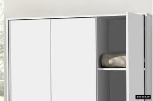ARMOIRE 3 PORTES avec penderie coloris blanc 2