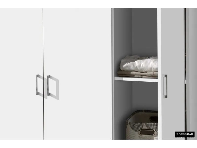 ARMOIRE 3 PORTES avec penderie coloris blanc