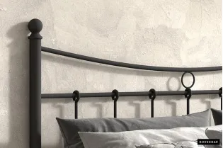 Lit pour adulte de 140x200 cm en métal coloris noir 2