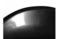 Tabouret de bar design, noir laqué avec piétement chrome