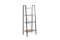 Etagère design industriel 4 planches en bois coloris naturel