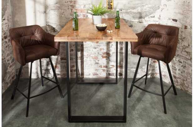 Table de bar design 120cm coloris chêne naturel