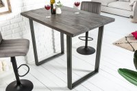 Table de bar design 120cm coloris chêne gris