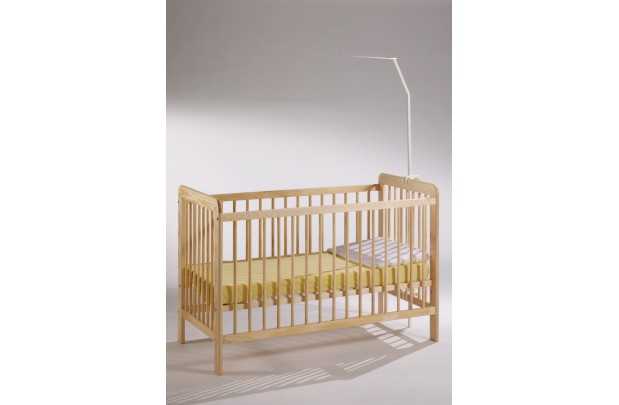 Lit bébé 60x120 cm réglable coloris bois