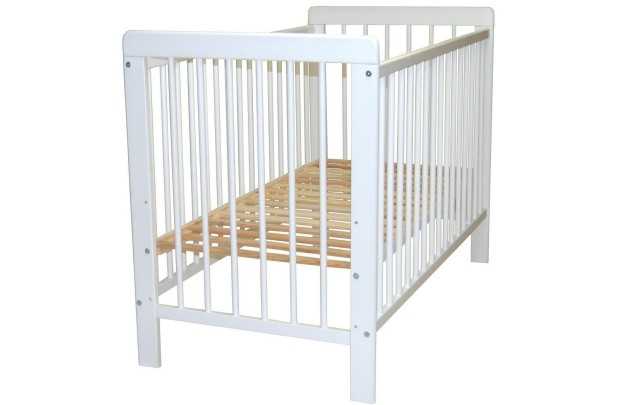 Lit bébé 60x120 cm réglable coloris blanc