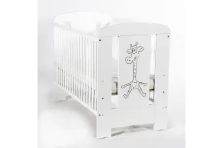 Lit bébé 60x120 cm hêtre massif réglable coloris blanc