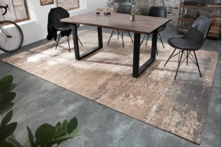 Tapis contemporain tricoté de 350x240cm coloris gris beige 2