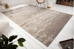 Tapis contemporain tricoté de 350x240cm coloris beige gris