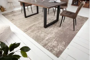 Tapis contemporain tricoté de 350x240cm coloris beige gris 2
