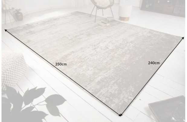 Tapis contemporain tricoté de 350x240cm coloris beige gris