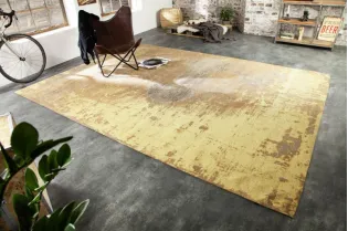 Tapis contemporain de 350x240cm coloris brun rouille