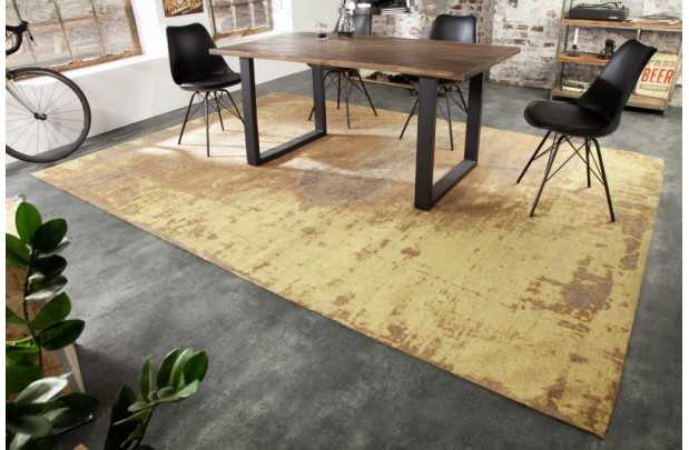 Tapis contemporain de 350x240cm coloris brun rouille